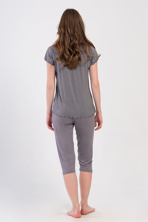 KADIN VISCON KAYIK YAKA FIYONKLU KISA KOL BIBILALI KAPRI TAKIM