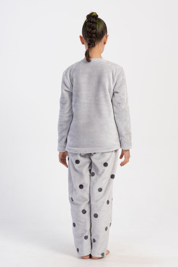 KIZ COCUK SOFT O YAKA UZUN KOL ETEGI OVAL CEPLI PIJAMA TAKIM(7-8/15-16)