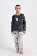 KIZ COCUK SOFT O YAKA UZUN KOL ETEGI OVAL CEPLI PIJAMA TAKIM(7-8/15-16)