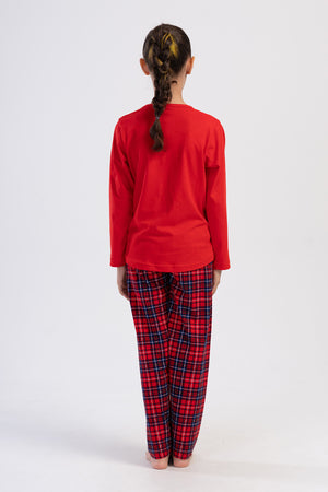 KIZ COCUK P.SUPREM O YAKA UZUN KOL ETEGI OVAL PIJAMA TAKIM(7-8/13-14)