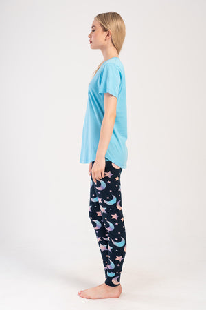 KADIN LYC SUPREM O YAKA KISA KOL ETEGI OVAL MANSETLI TAYT PIJAMA TAKIM