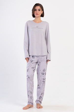 KADIN P.SUPREM BATTAL XXL O YAKA UZUN KOL ETEGI OVAL PIJAMA TAKIM