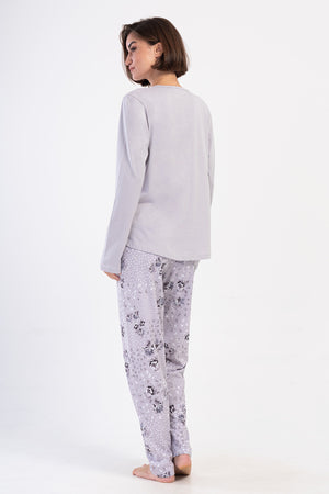 KADIN P.SUPREM BATTAL XXL O YAKA UZUN KOL ETEGI OVAL PIJAMA TAKIM