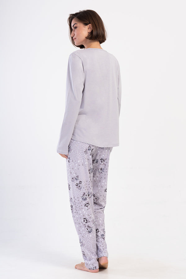 KADIN P.SUPREM BATTAL XXL O YAKA UZUN KOL ETEGI OVAL PIJAMA TAKIM