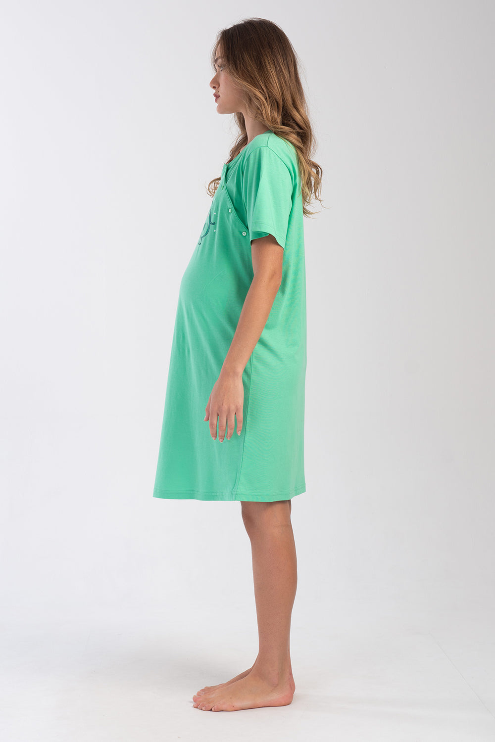 KADIN P.SUPREM CIFT PATLI KISA KOL HAMILE TUNIK