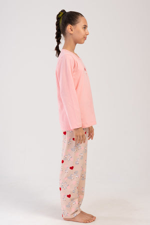 KIZ COCUK LYC SUPREM O YAKA UZUN KOL PIJAMA TAKIM(7-8/13-14)