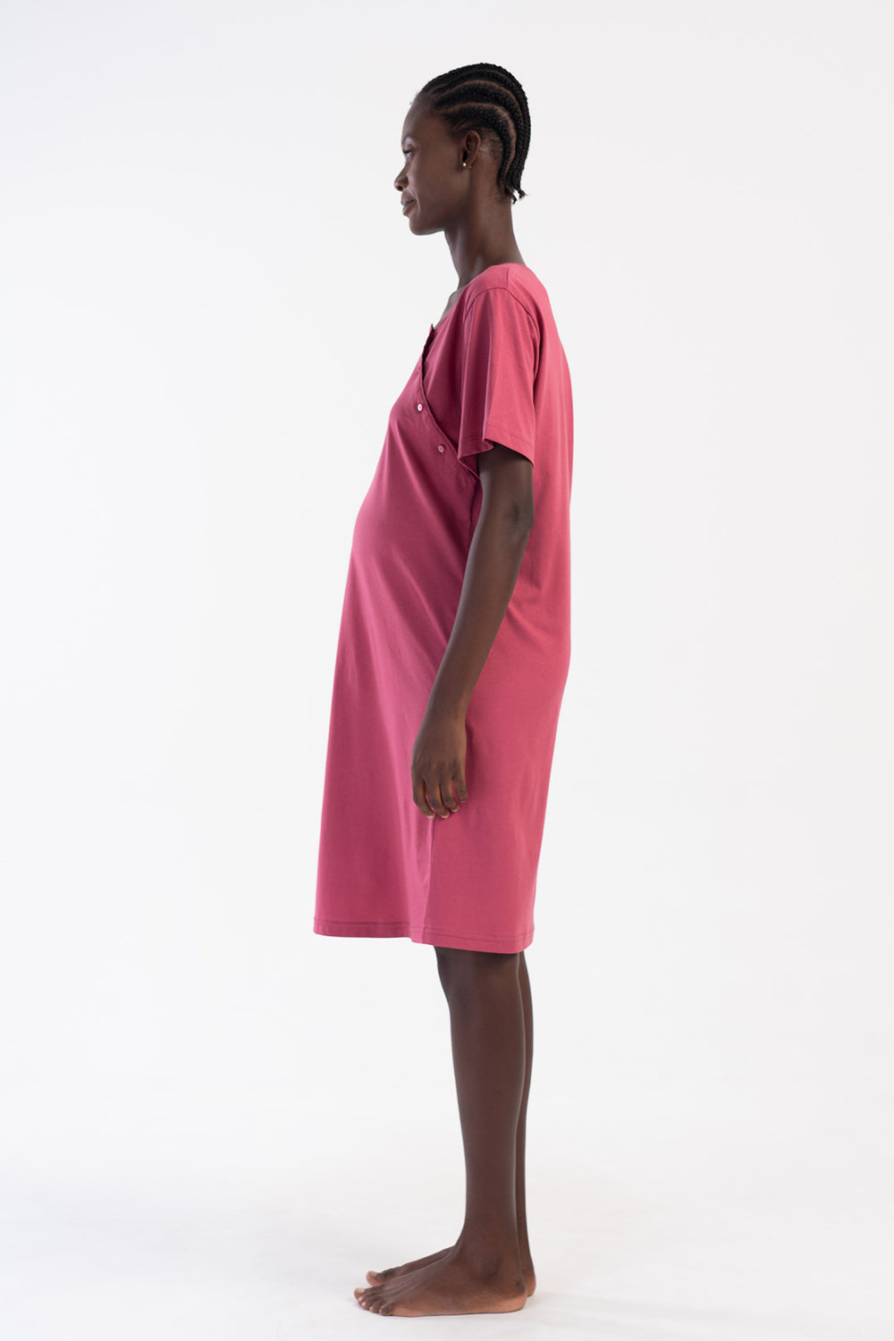 KADIN P.SUPREM CIFT PATLI KISA KOL HAMILE TUNIK