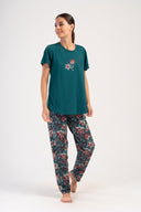 KADIN P.SUPREM BATTAL XXL O YAKA KISA KOL ETEGI OVAL PIJAMA TAKIM