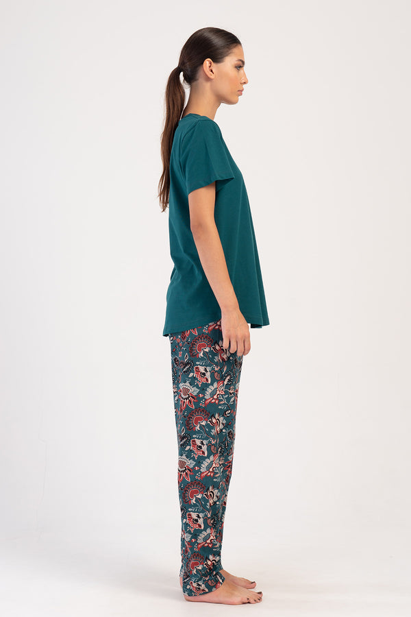 KADIN P.SUPREM BATTAL XXL O YAKA KISA KOL ETEGI OVAL PIJAMA TAKIM