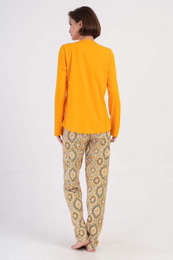 KADIN P.SUPREM XXL O YAKA UZUN KOL ETEGI OVAL PIJAMA TAKIM