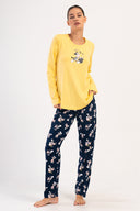 KADIN P.SUPREM O YAKA UZUN KOL ETEGI OVAL PIJAMA TAKIM