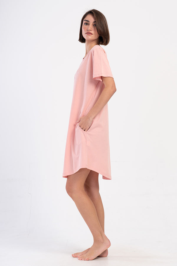 KADIN P.SUPREM XXL O YAKA KISA KOL ETEGI OVAL CEPLI TUNIK