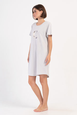 KADIN P.SUPREM XXL O YAKA KISA KOL ETEGI OVAL CEPLI TUNIK