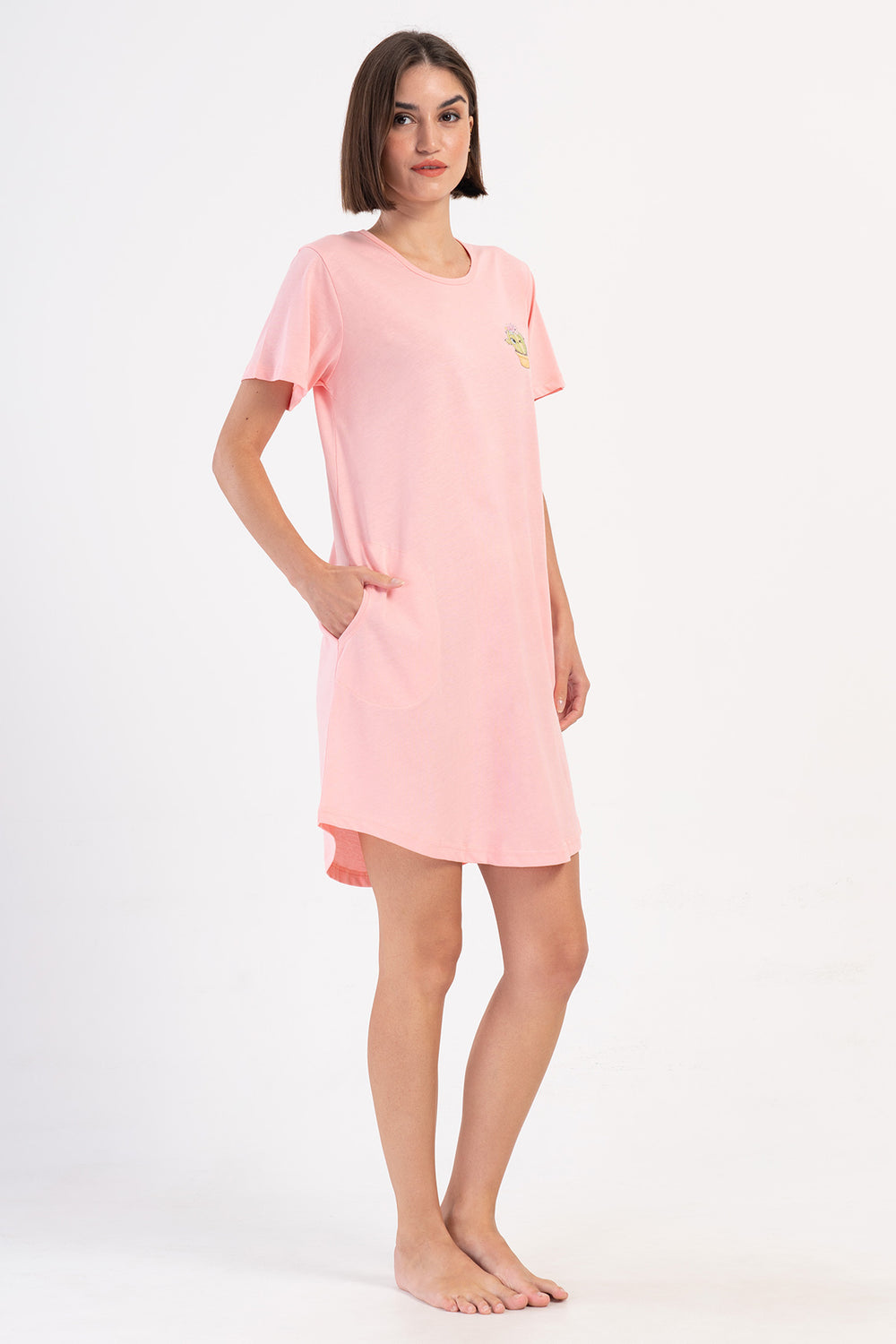 KADIN P.SUPREM O YAKA KISA KOL ETEGI OVAL CEPLI TUNIK