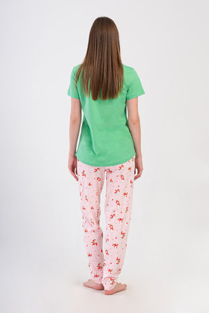 KADIN P.SUPREM O YAKA KISA KOL ETEGI OVAL PIJAMA TAKIM