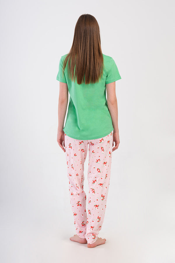 KADIN P.SUPREM O YAKA KISA KOL ETEGI OVAL PIJAMA TAKIM