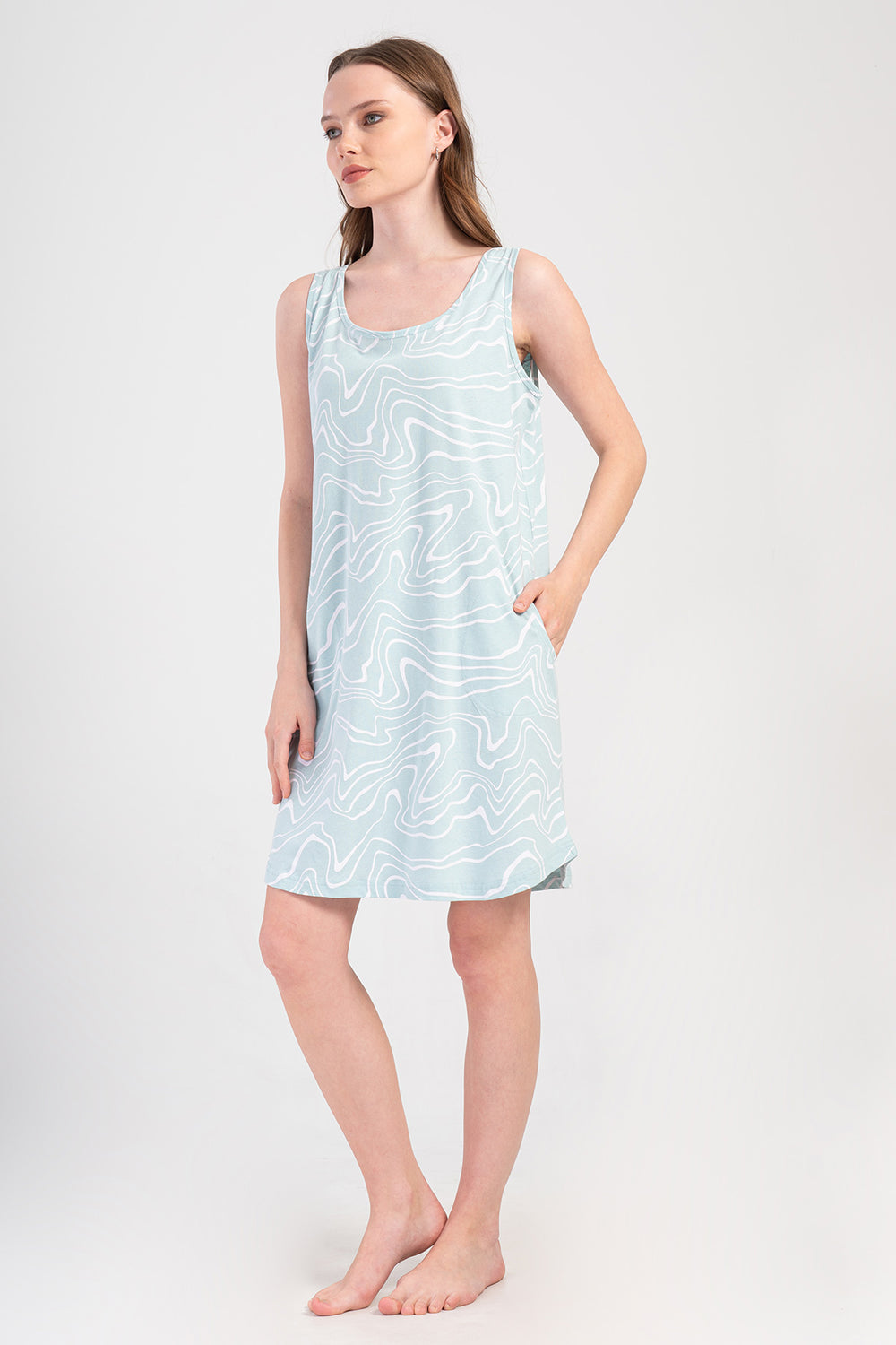 KADIN P.SUPREM GENIS ASKILI ETEGI OVAL CEPLI TUNIK