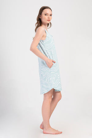 KADIN P.SUPREM GENIS ASKILI ETEGI OVAL CEPLI TUNIK