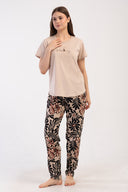 KADIN P.SUPREM XXL O YAKA KISA KOL ETEGI OVAL PIJAMA TAKIM