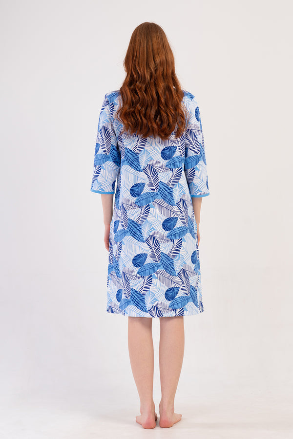 KADIN P.SUPREM XXL 3/4KOL FERMUARLI CEPLI EV ELBISESI