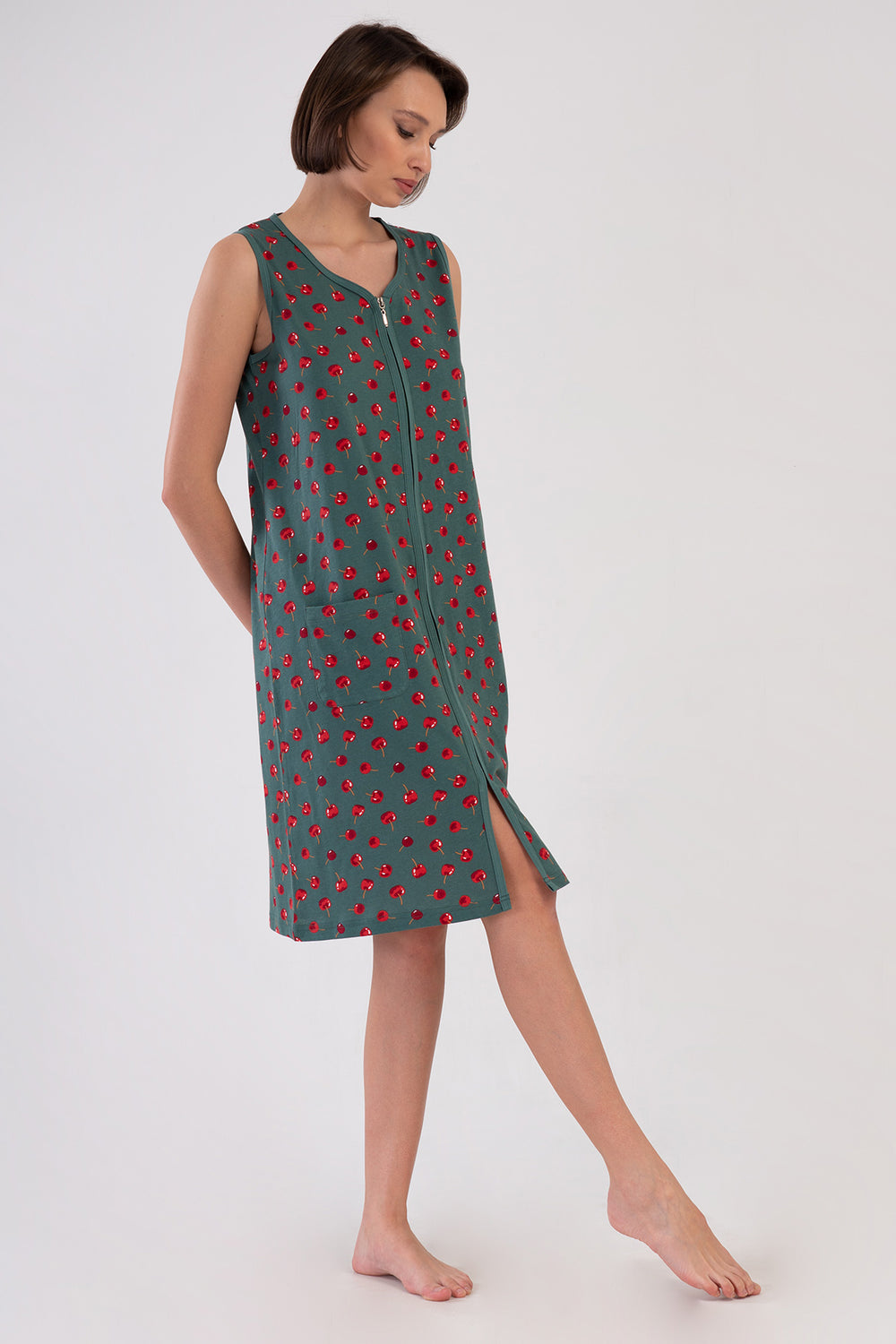 KADIN P.SUPREM GENIS ASKILI FERMUARLI CEPLI EV ELBISESI