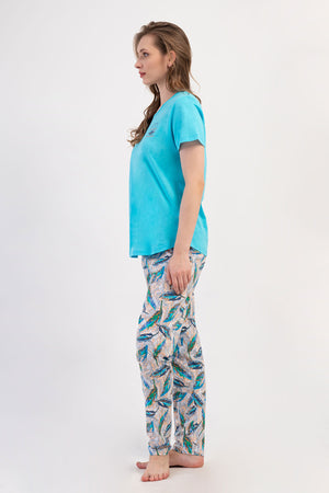 KADIN P.SUPREM XXL O YAKA KISA KOL ETEGI OVAL PIJAMA TAKIM