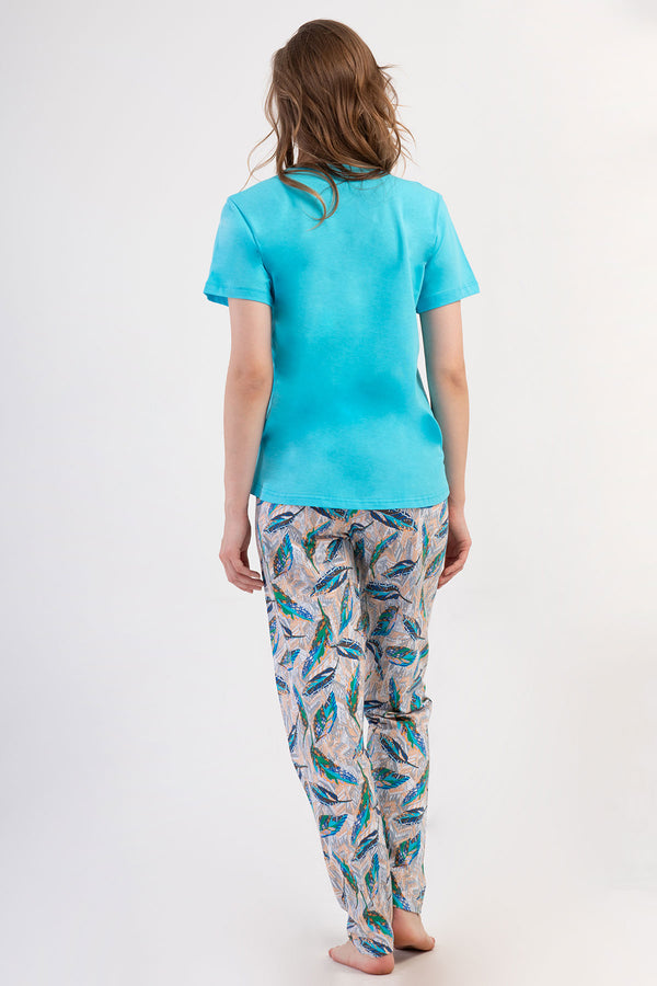 KADIN P.SUPREM XXL O YAKA KISA KOL ETEGI OVAL PIJAMA TAKIM