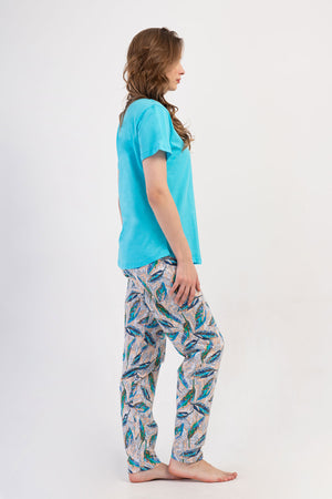 KADIN P.SUPREM XXL O YAKA KISA KOL ETEGI OVAL PIJAMA TAKIM