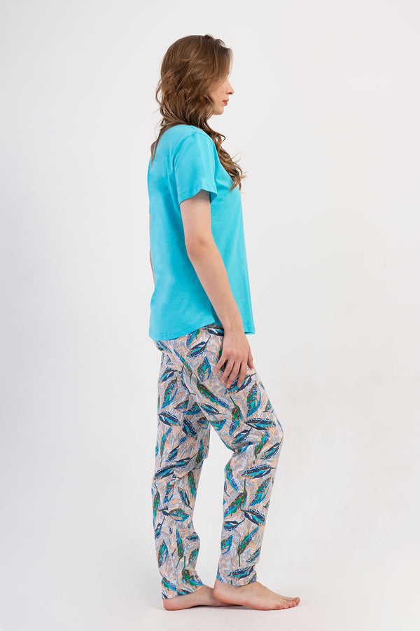 KADIN P.SUPREM XXL O YAKA KISA KOL ETEGI OVAL PIJAMA TAKIM