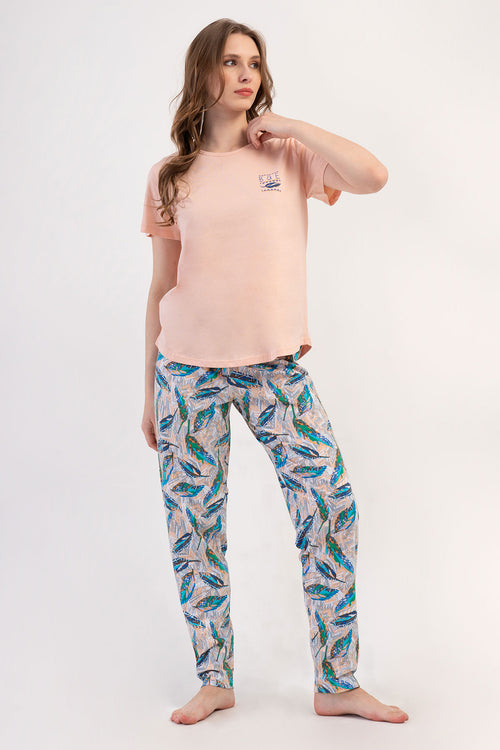 KADIN P.SUPREM XXL O YAKA KISA KOL ETEGI OVAL PIJAMA TAKIM