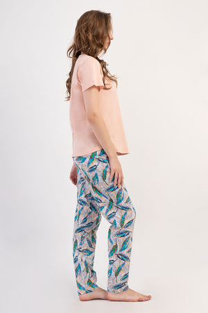 KADIN P.SUPREM XXL O YAKA KISA KOL ETEGI OVAL PIJAMA TAKIM