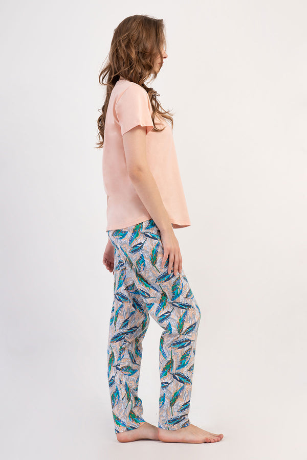 KADIN P.SUPREM XXL O YAKA KISA KOL ETEGI OVAL PIJAMA TAKIM