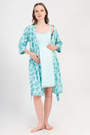 KADIN P.SUPREM IP ASKILI HAMILE TUNIK 3/4 KOL SABAHLIK TAKIM