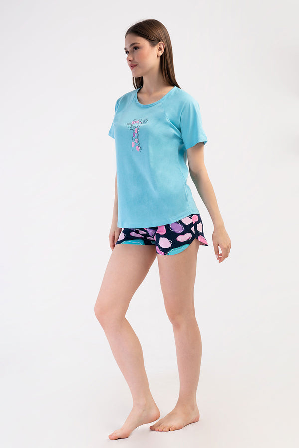 KADIN LYC SUPREM O YAKA REGLAN KISA KOL ETEGI OVAL SORT TAKIM