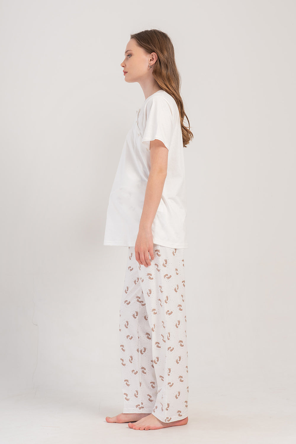 KADIN P.SUPREM CIFT PATLI KISA KOL ETEGI OVAL HAMILE PIJAMA TAKIM