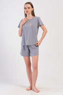 KADIN P.SUPREM XXL O YAKA KISA KOL ETEGI OVAL SORT TAKIM