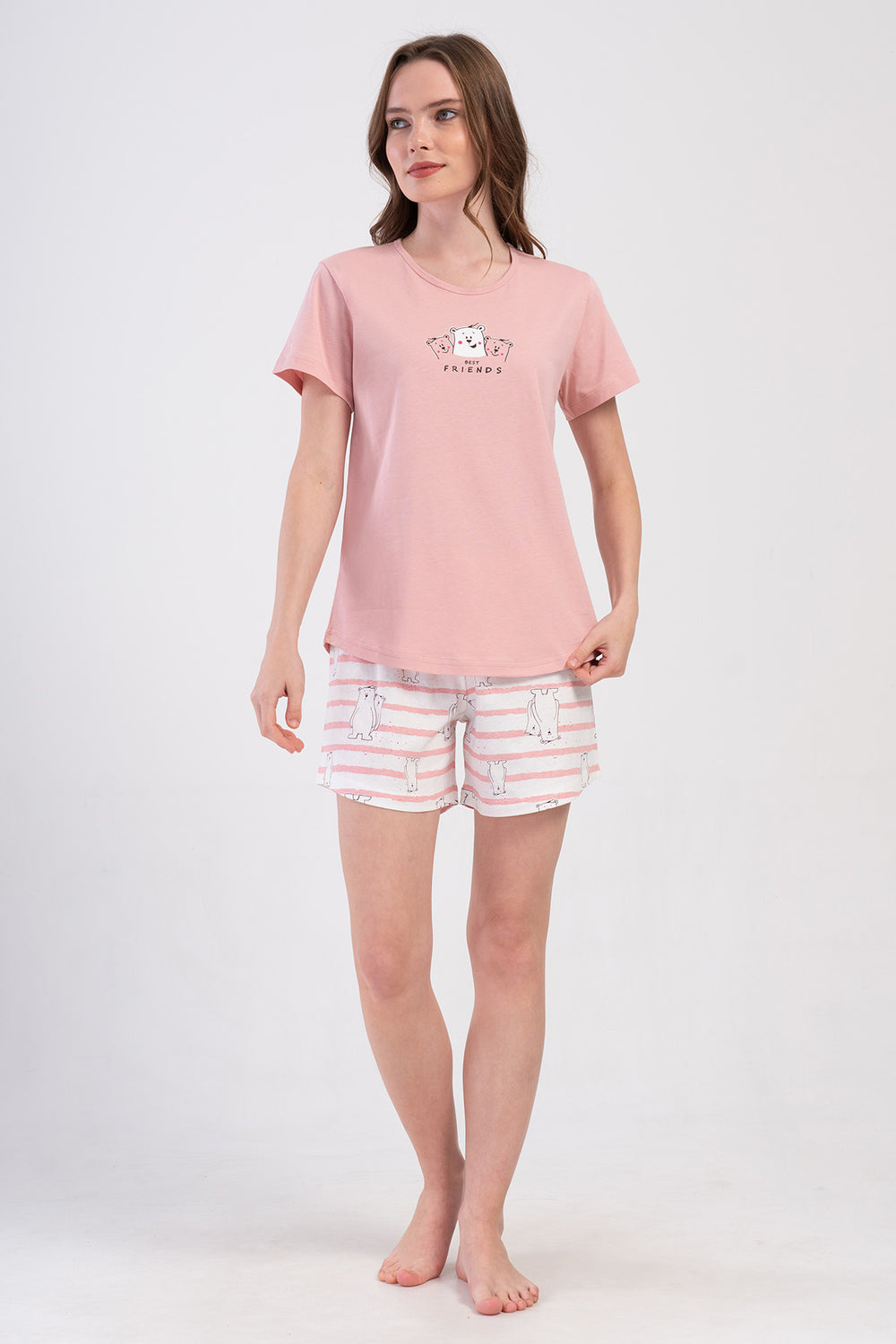 KADIN P.SUPREM O YAKA KISA KOL ETEGI OVAL SORT TAKIM