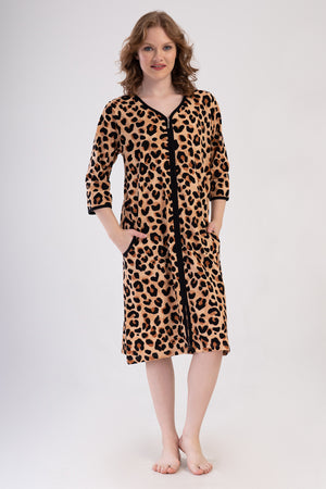 KADIN P.SUPREM BATTAL XXL 3/4KOL FERMUARLI CEPLI EV ELBISESI