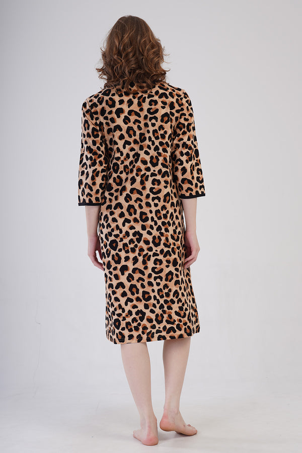 KADIN P.SUPREM BATTAL XXL 3/4KOL FERMUARLI CEPLI EV ELBISESI