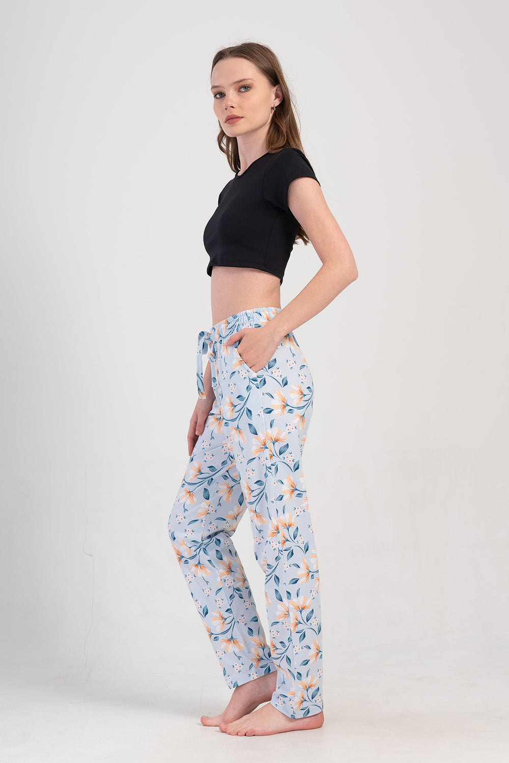 KADIN P.SUPREM CEPLI TEK ALT PIJAMA