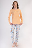 KADIN P.SUPREM O YAKA UZUN KOL ETEGI OVAL PIJAMA TAKIM