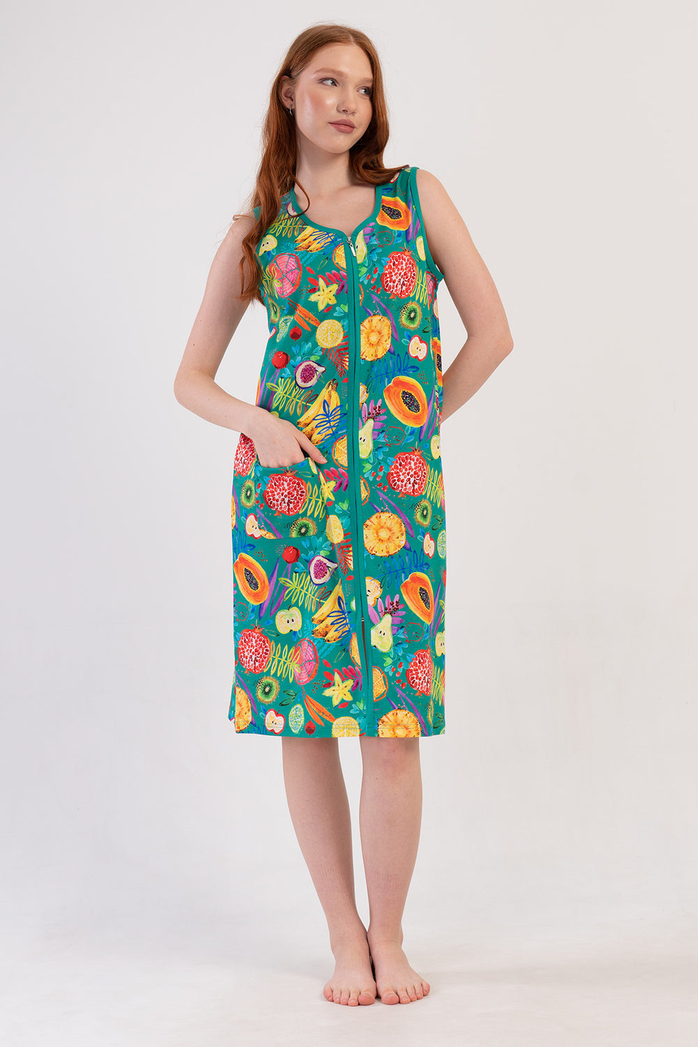 KADIN P.SUPREM GENIS ASKILI FERMUARLI CEPLI EV ELBISESI