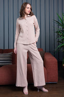 KADIN MUSLIN UZUN KOL GOMLEK BOL PANTOLON TAKIM