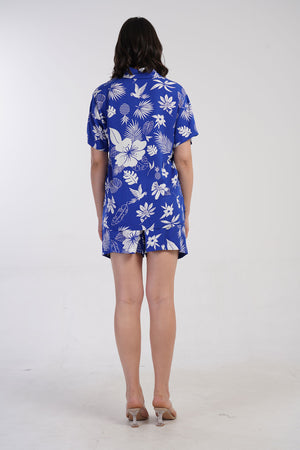 KADIN BELMANDO KISA KOL GOMLEK CEPLI BELI FIRFIR LASTIKLI KORDONLU SORT TAKIM