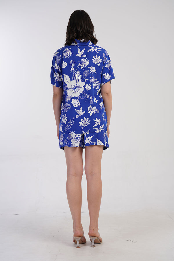 KADIN BELMANDO KISA KOL GOMLEK CEPLI BELI FIRFIR LASTIKLI KORDONLU SORT TAKIM