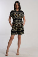 KADIN BELMANDO YARASA KOL GOMLEK CEPLI SORT TAKIM