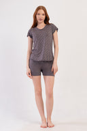 KADIN LYC VISCON XXL V YAKA FIYONKLU KISA KOL BIBILALI ETEGI OVAL SORT TAKIM