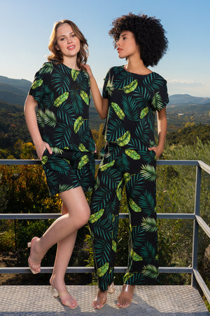 KADIN BELMANDO KAYIK YAKA TAKMA KOL DUSUK OMUZ YANLAR YIRTMACLI SORT TAKIM