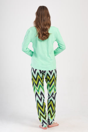 KADIN P.SUPREM O YAKA UZUN KOL ETEGI OVAL PIJAMA TAKIM