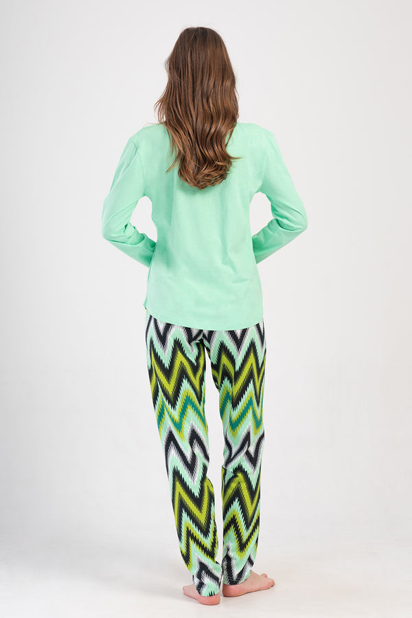 KADIN P.SUPREM O YAKA UZUN KOL ETEGI OVAL PIJAMA TAKIM